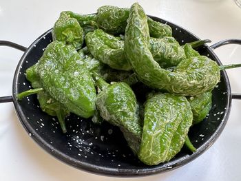 High angle view of food in plate