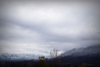 Low angle view of storm clouds