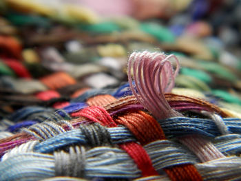 Close-up of colorful fabric