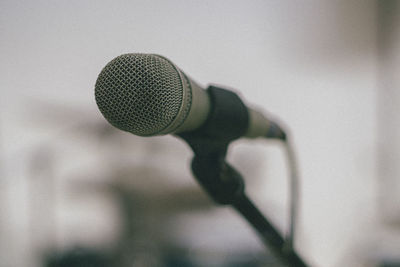 Close-up of microphone