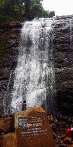 Water splashing on rocks