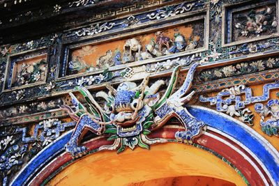 Low angle view of ornate building