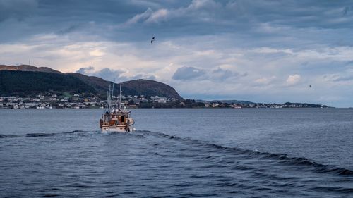 Norway fishing boat going to sea