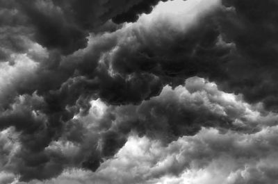 Low angle view of storm clouds in sky