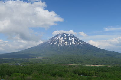 Scenic view of mountain against sky