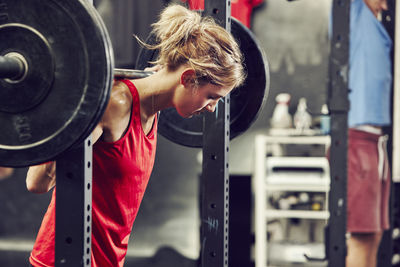 Young woman in gym