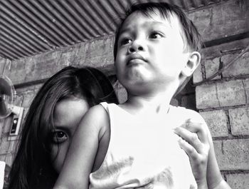 Portrait of mother and daughter