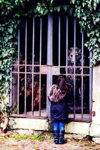 Man standing in front of building