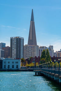 Buildings in city against sky