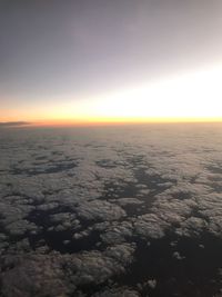 Scenic view of dramatic sky during sunset