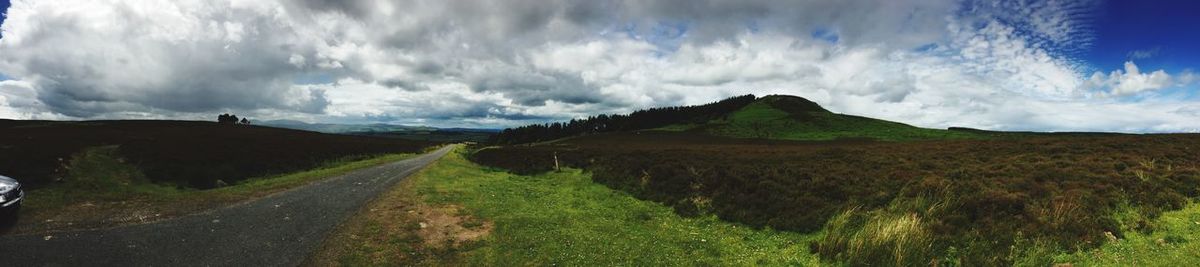 Country road along mountains