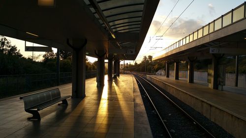 Railroad station platform