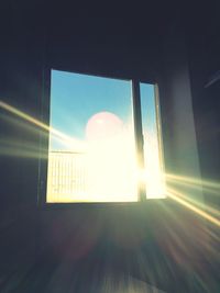 Sun shining through window