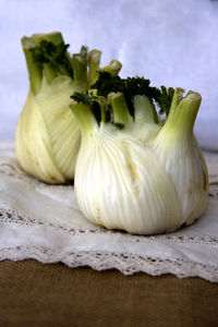 Close-up of food on cutting board