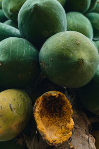 High angle view of fruits for sale in market