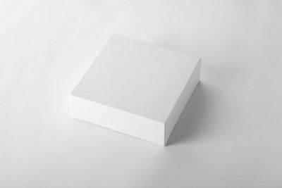 High angle view of white paper