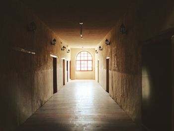 Empty corridor of building