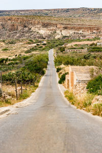 Road passing through a desert