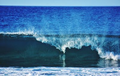 Atlantic ocean waves on fuerteventura canary island in spain