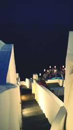 High angle view of staircase