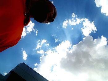 Low angle view of cloudy sky