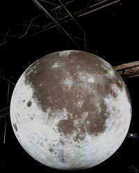 Close-up of moon against black background