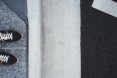 High angle view of road