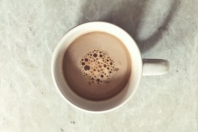 Directly above shot of coffee cup