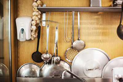 Kitchen utensils in kitchen