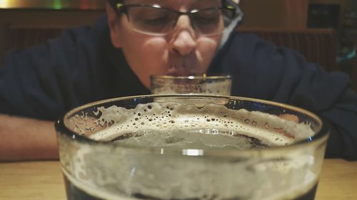 Close-up of drink in glass