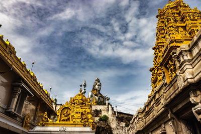 Shiva statue isolated at murdeshwar temple from unique angle