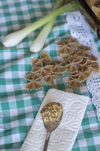 Close-up of food on table