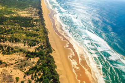 High angle view of beach