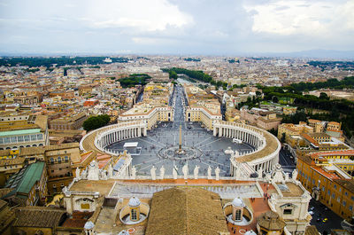 Elevated view of st. peter's square