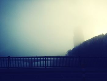 Scenic view of fog in foggy weather