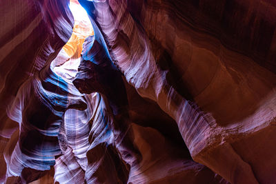 Low angle view of rock formation