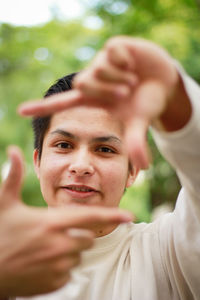 Portrait of smiling mid adult man