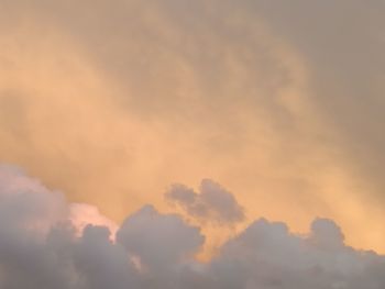 Low angle view of sky at sunset