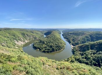 High angle view of landscape against sky