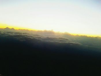 Scenic view of landscape against clear sky