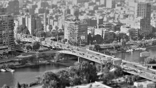 Bridge over river in city