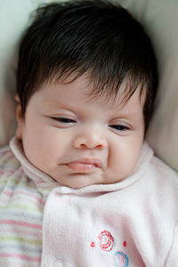 Close-up portrait of cute baby