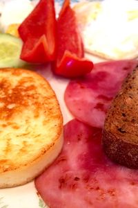 Close-up of breakfast on plate