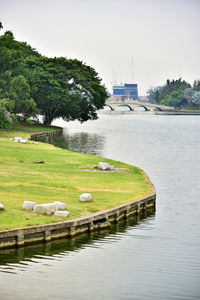 Scenic view of river against sky