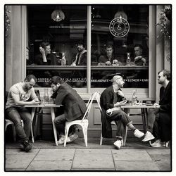 People sitting at cafe