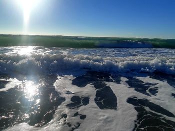 Scenic view of snow against sky