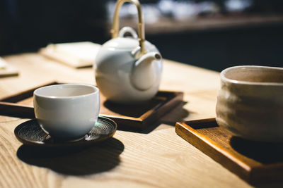 Close-up of coffee on table