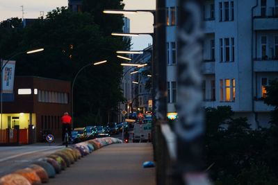 Cars on road at night