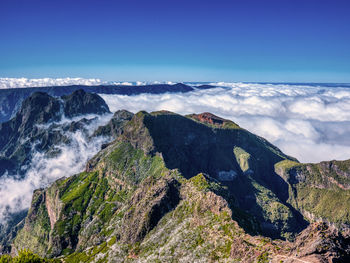 Mountains in the clouds. madeira island