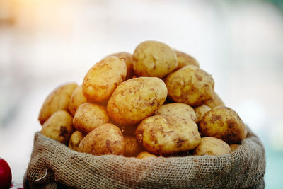 Fresh potatoes at farmers' market